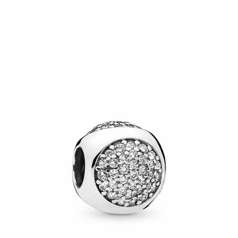 Pandora Dazzling Droplet Charm Ireland - Sterling Silver/Cubic Zirconia - 317649PKB